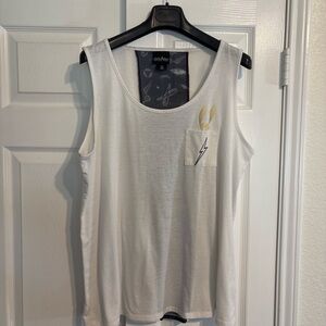 Harry Potter White Sleeveless Tank with Gold Accent